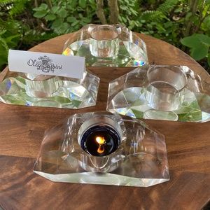 ✨Set of 4 Oleg Cassini Crystal Votives - Casa Cassini Home Collection✨